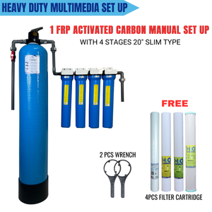 1 FRP 10 X 54 ACTIVATED CARBON  MANUAL BACKWASHING WITH 4 STAGES