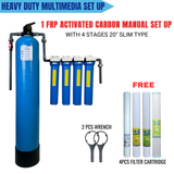 1 FRP 10 X 54 ACTIVATED CARBON  MANUAL BACKWASHING WITH 4 STAGES