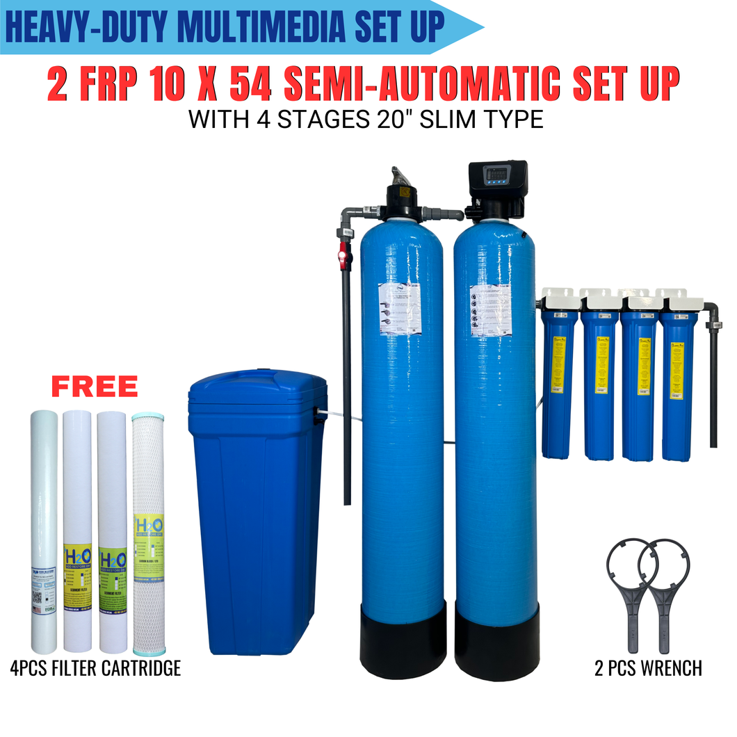2 FRP 10 X 54 SEMI AUTOMATIC BACKWASHING WITH 4 STAGES