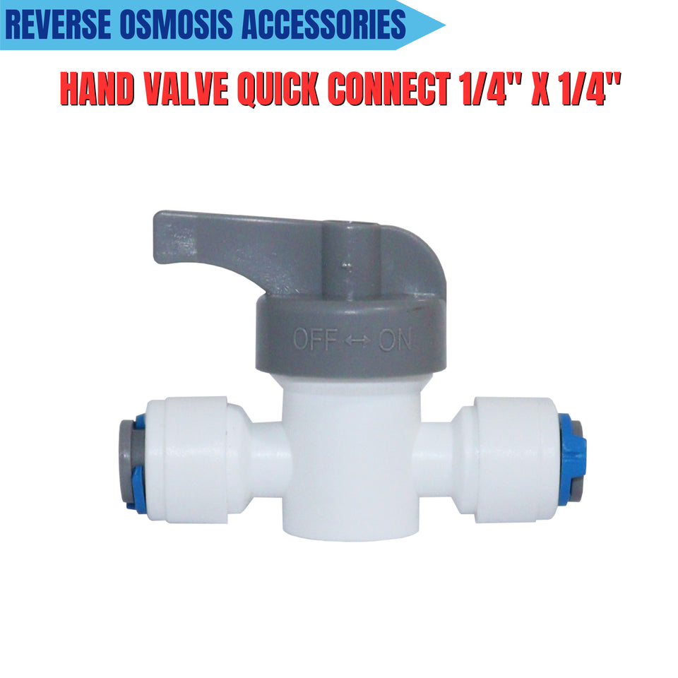 Hand Valve Quick Connect 1/4" x 1/4" Tube Diameter