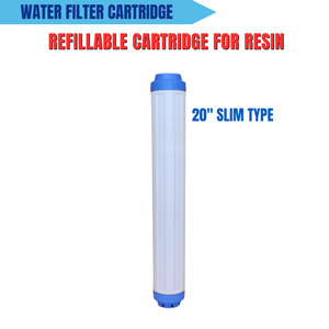 Refillable Cartridge with Resin Filter 20" Slim Type