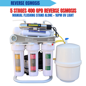 5 STAGES 400 GPD REVERSE OSMOSIS STAND ALONE MANUAL FLUSHING