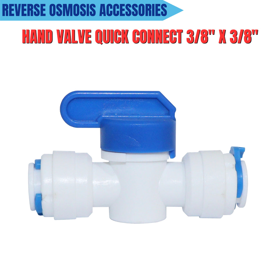 Hand Valve Quick Connect 3/8" x 3/8" Tube Diameter