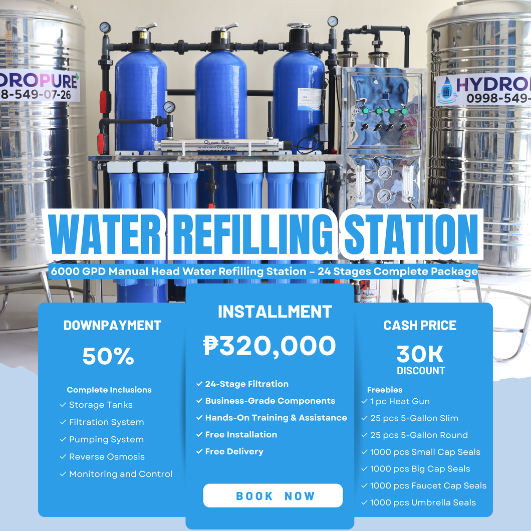 24-Stage 6000 GPD Water Refilling Station Business Package Complete Setup