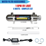1 GPM Ultraviolet Light 6 Watts 1/4" NPT